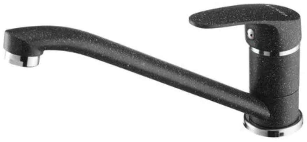 Смеситель для кухни (мойки) AQUATON Аркос 1AX001FCXX210 цвет черный, хром, однозахватный купить,NaN
