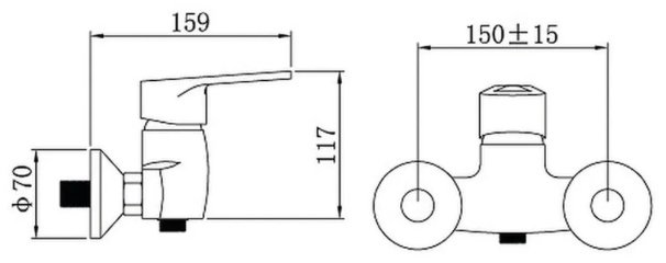 Смеситель для душа Potato P2021, латунь, цвет хром купить,33200
