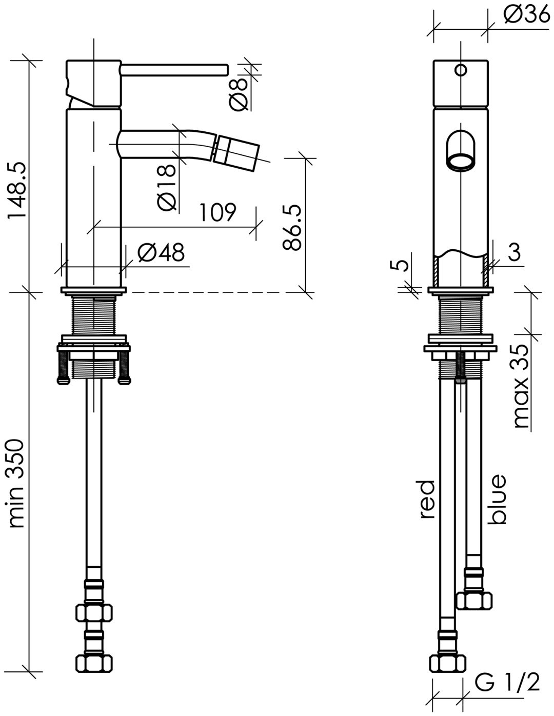 Смеситель для биде Sancos SC9005BG, латунь, цвет золотистый купить,224770