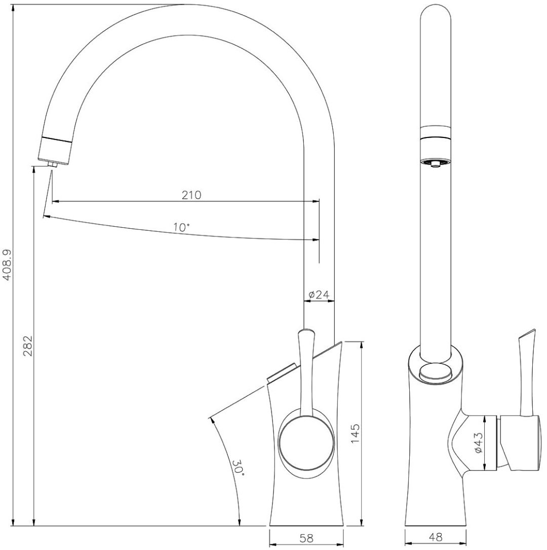 Смеситель для кухни (мойки) Lemark Comfort LM3072C, однозахватный купить,59850