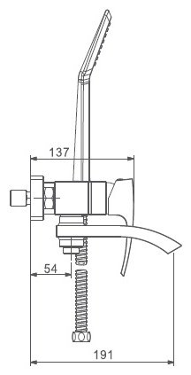 Смеситель для ванны Gappo G3207-6, латунь, цвет черный купить,NaN
