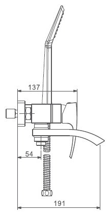 Смеситель для ванны Gappo G3207-6, латунь, цвет черный купить,NaN