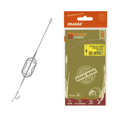 Оснастка карповая Orange #53 Roomy Flat Method Leadcore 60 гр