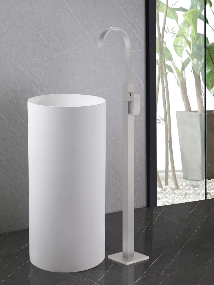 Смеситель для ванны Abber Wasserfall AF8640SP, латунь, цвет сатин купить,640972