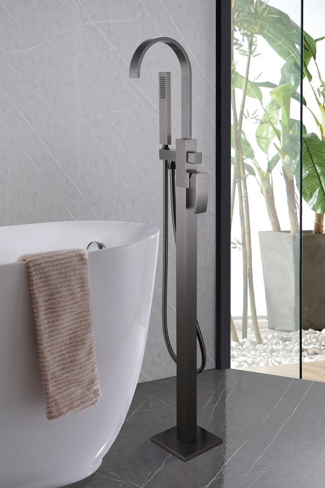 Смеситель для ванны Abber Wasserfall AF8615NG, латунь, цвет никель купить,549600