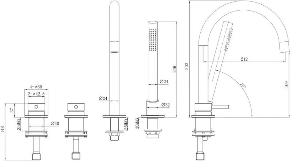 Смеситель Abber AF8113BG, латунь, цвет золотой купить,395400