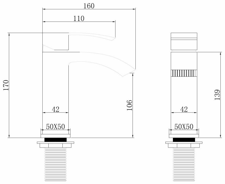 Смеситель Abber Wasserfall AF8610NG, латунь, цвет никель купить,NaN
