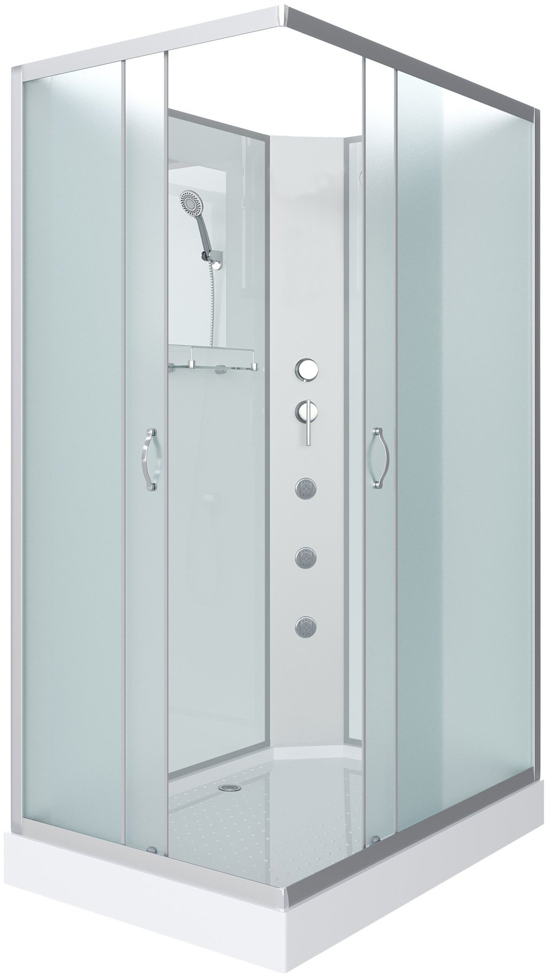 Душевая кабина Niagara NG-43285-14QBKG (215 см х 120 см), низкий поддон