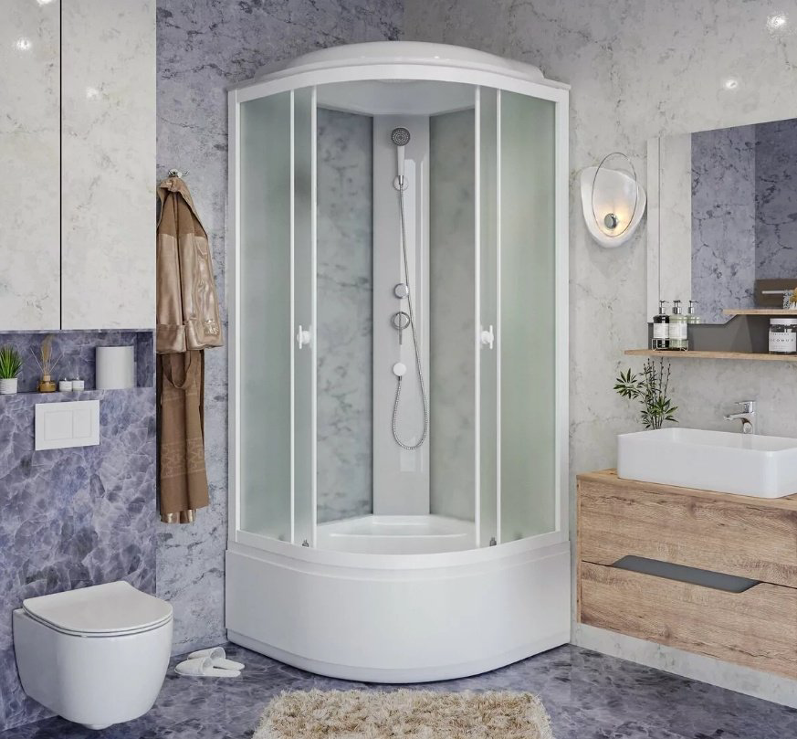 Душевая кабина KABINKA.KZ P100/40/MT (215х100 см), высокий поддон купить,NaN