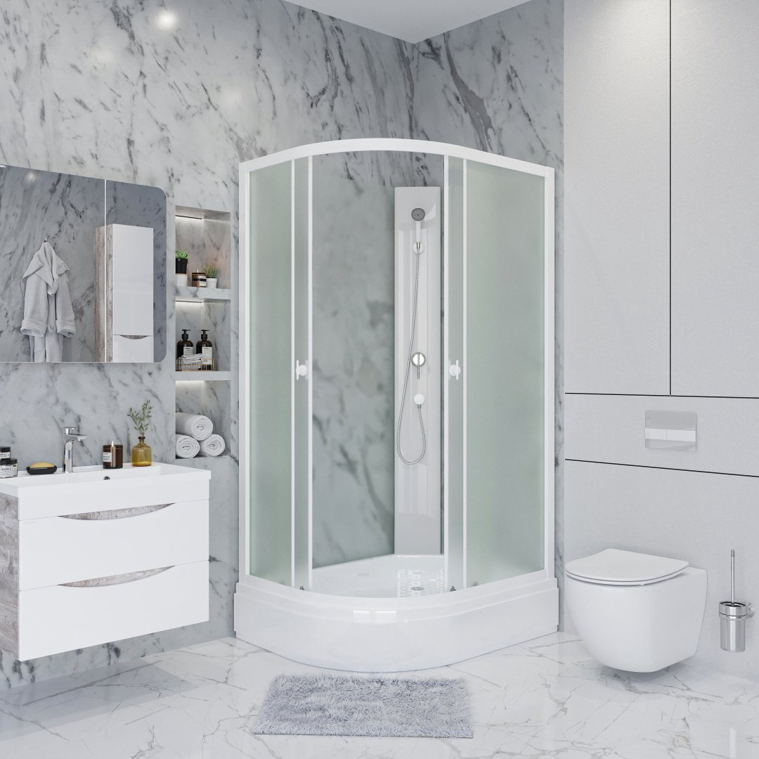 Душевая кабина KABINKA.KZ P100/70/26R/MT/BK (195х100 см), средний поддон купить,NaN