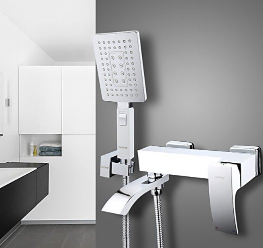 Смеситель для ванны Gappo G3207-8, латунь, цвет белый