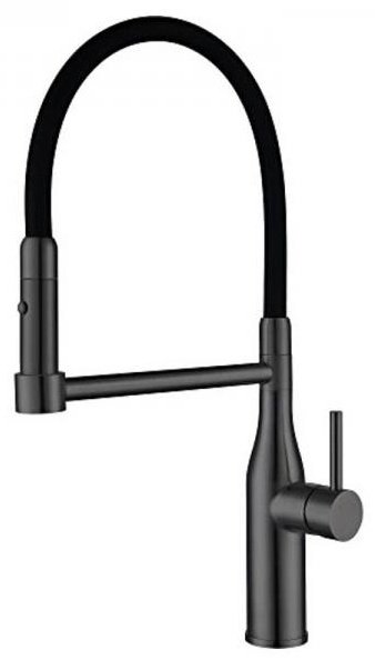 Смеситель с гибким изливом Gappo G4398-51, латунь, цвет графит