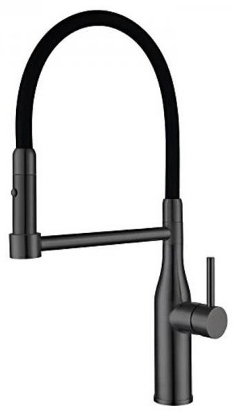 Смеситель с гибким изливом Gappo G4398-51, латунь, цвет графит купить,52827
