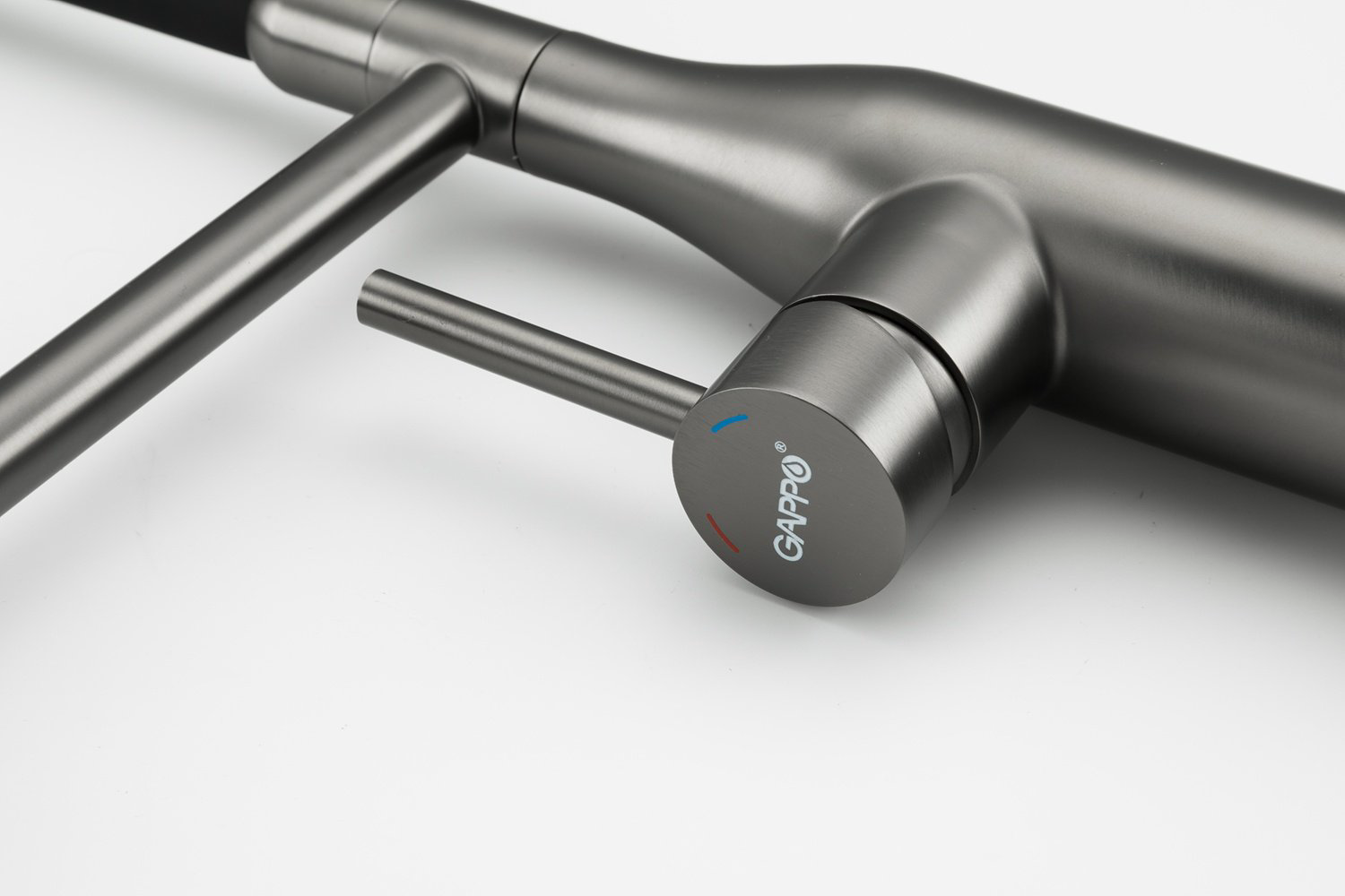 Смеситель с гибким изливом Gappo G4398-51, латунь, цвет графит купить,52827