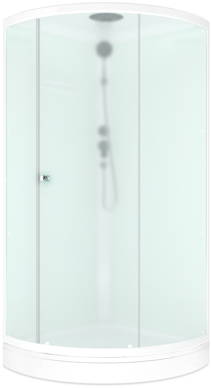 Душевая кабина Domani-Spa Simple с крышей 99 без пульта 90x90x218 бел.стенки/сатин мат.стекла купить,NaN