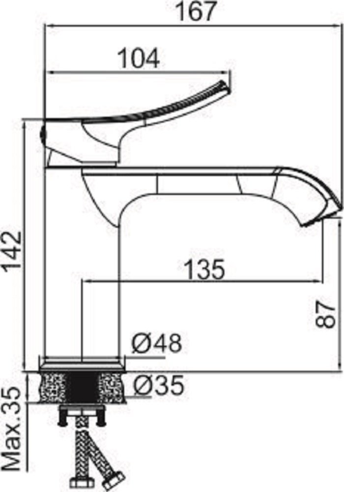 Смеситель CETUS Linea Gun Grey, латунь, цвет графит купить,22000