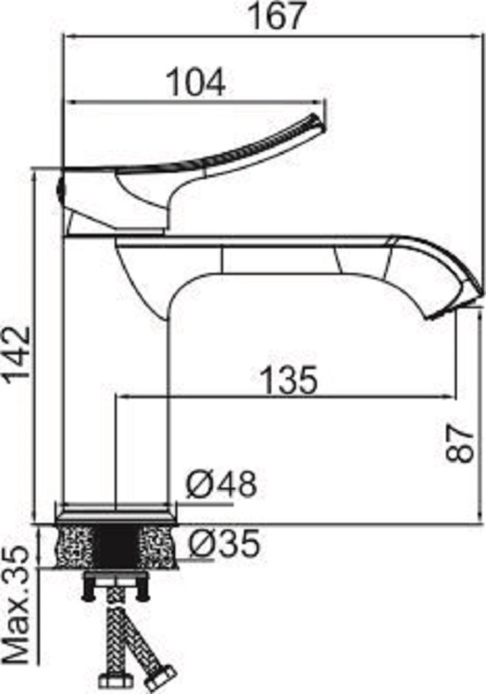Смеситель CETUS Linea Gun Grey, латунь, цвет графит купить,22000