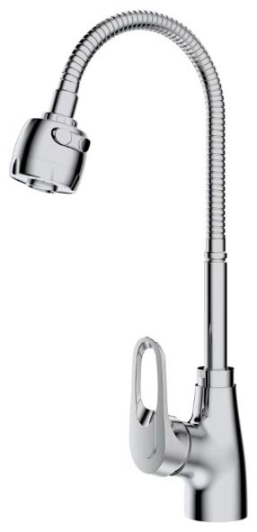 Смеситель с гибким изливом CETUS CSKS57401090C-M7176, латунь, цвет хром