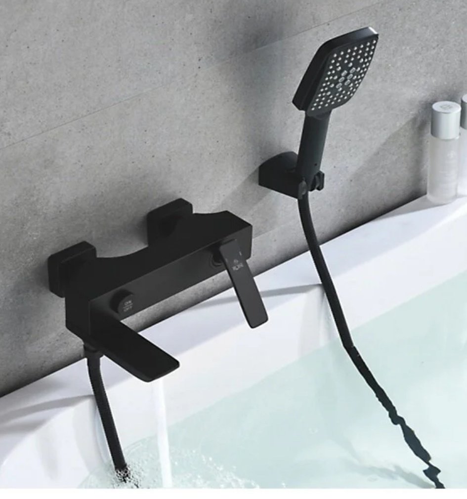 Смеситель для ванны Rose R27H, латунь, цвет черный купить,NaN