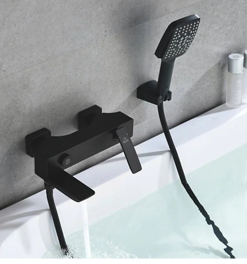 Смеситель для ванны Rose R27H, латунь, цвет черный купить,NaN