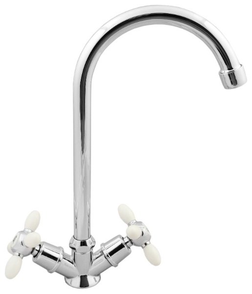 Смеситель для кухни (мойки) ARCO A4502 цвет хром, двухзахватный купить,NaN