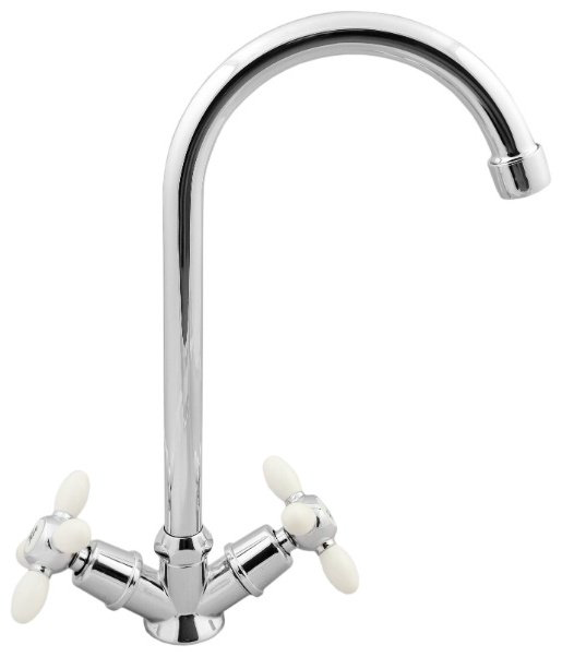 Смеситель для кухни (мойки) ARCO A4502 цвет хром, двухзахватный купить,NaN
