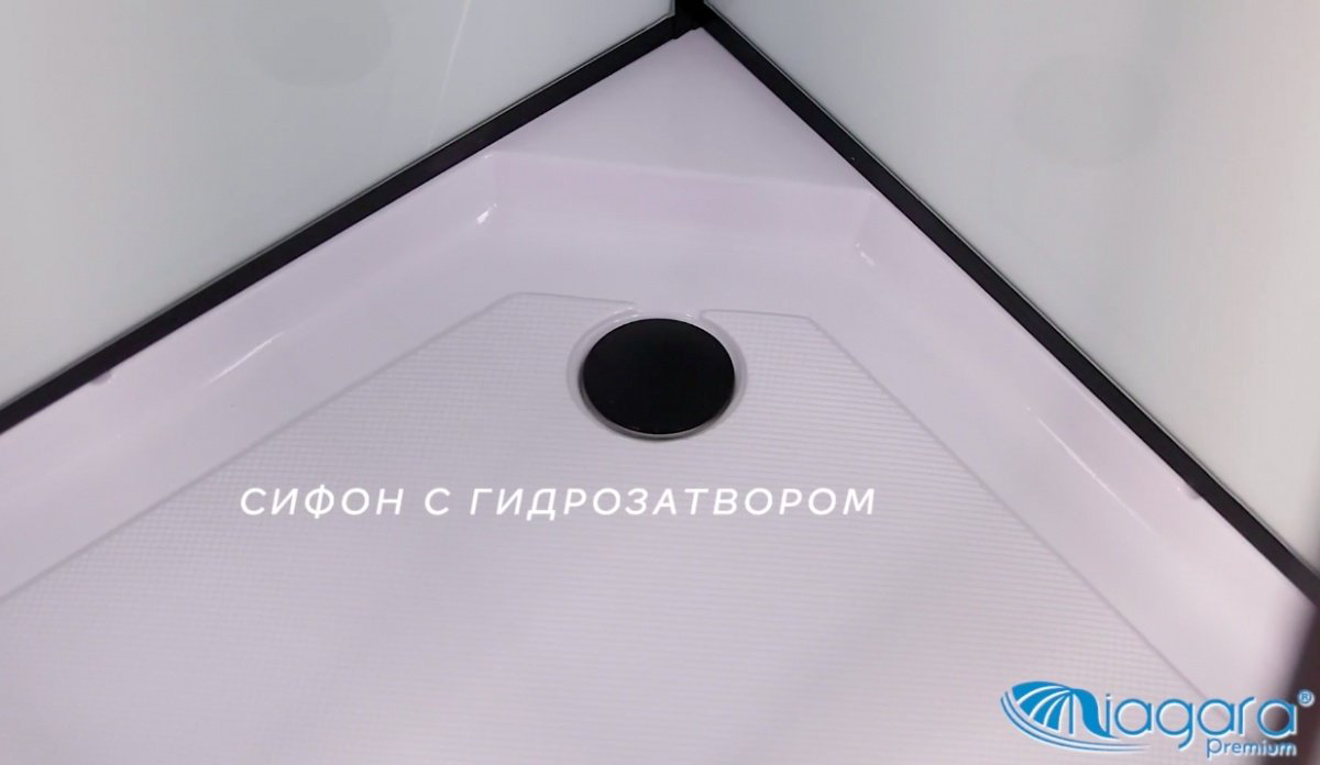 Душевая кабина Niagara NG-6901-01G BLACK (210 х 90 см), низкий поддон купить,NaN