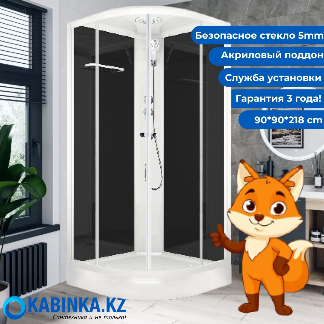 Душевая кабина KABINKA.KZ Delight Slim (99) (218х90 см), низкий поддон купить,NaN