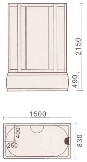 Душевая кабина KABINKA.KZ ODA-8308 Р (215х150 см), высокий поддон купить,NaN