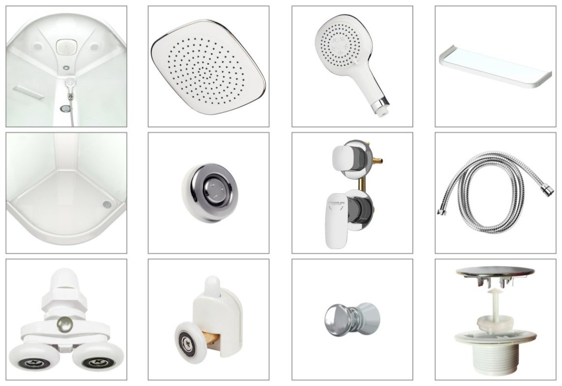 Душевая кабина Domani-Spa DS01DS128RLBT00 (218 см х 80 см), низкий поддон купить,NaN