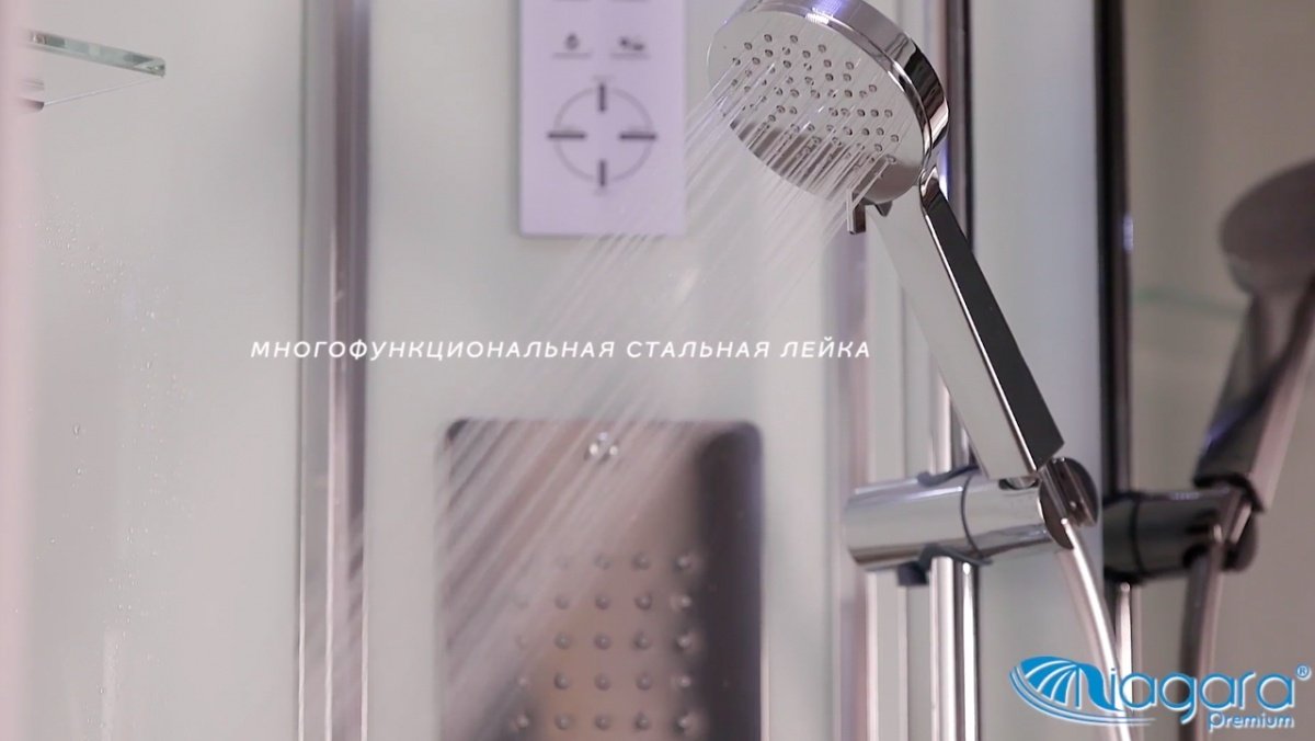 Душевая кабина Niagara NG-6901-01D BLACK (220 х 90 см), низкий поддон