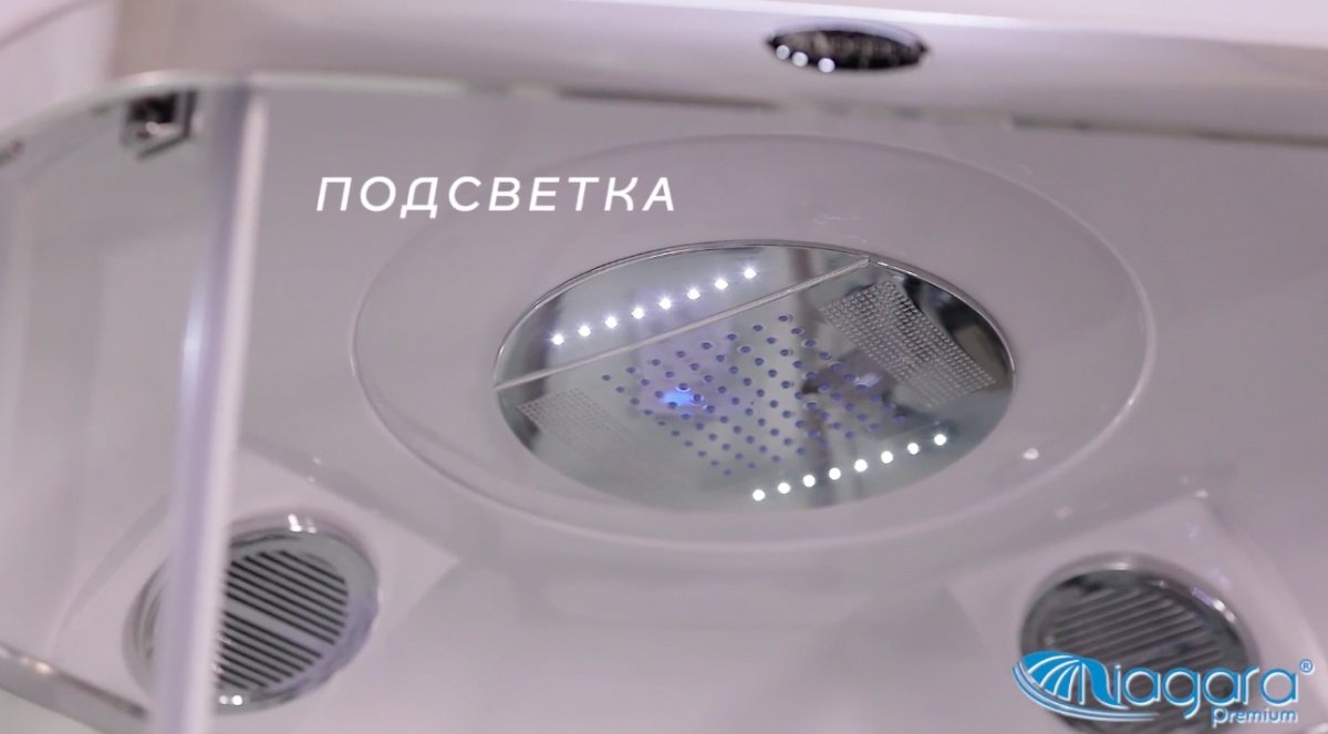 Душевая кабина Niagara NG-6901-01D BLACK (220 х 90 см), низкий поддон