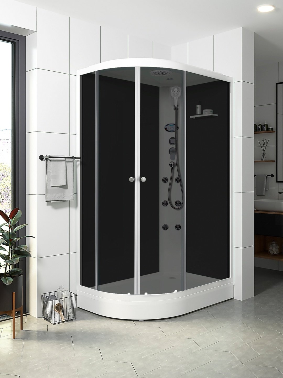 Душевая кабина Domani-Spa 128 R (218х120 см), низкий поддон купить,NaN
