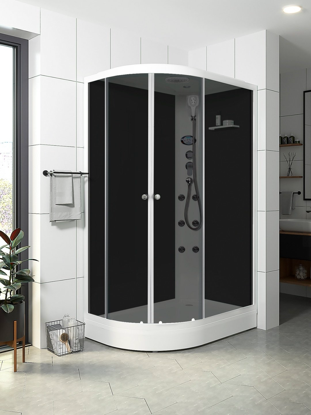 Душевая кабина Domani-Spa 128 R (218х120 см), низкий поддон купить,NaN
