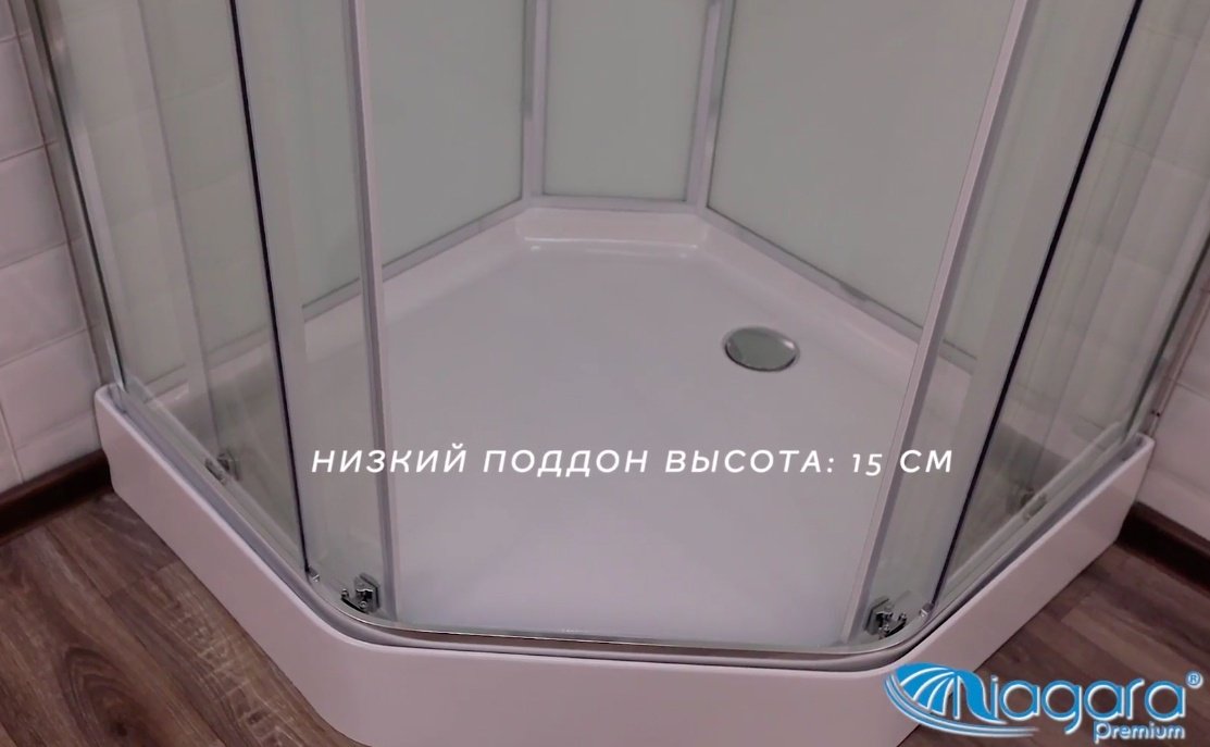 Душевая кабина Niagara NG-6901-01D BLACK (220 х 90 см), низкий поддон купить,NaN