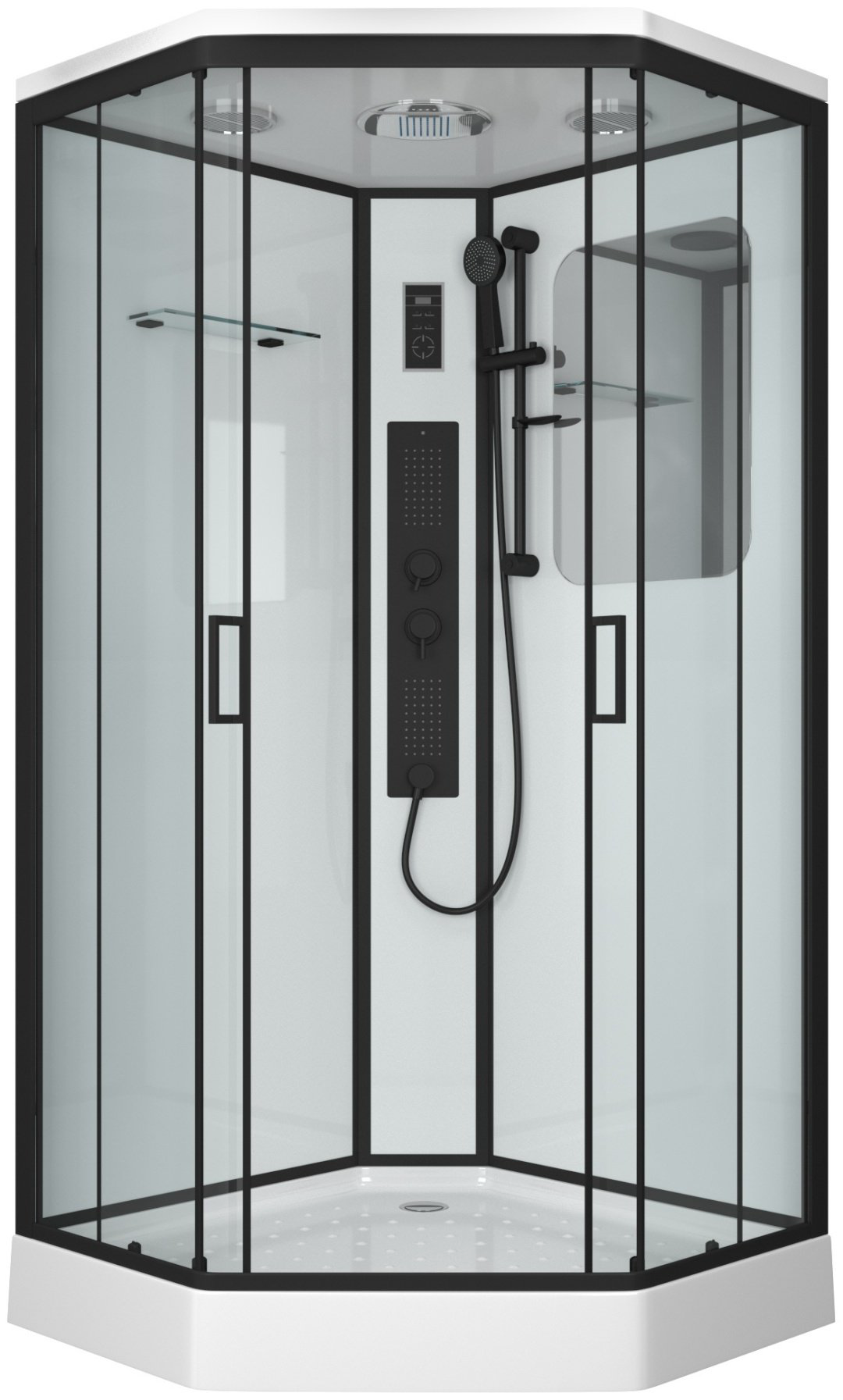 Душевая кабина Niagara NG-6901-01GD BLACK (220х90 см), низкий поддон купить,NaN