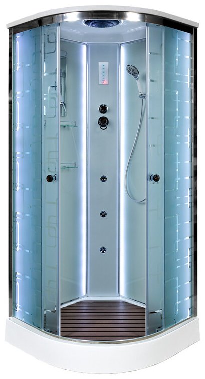 Душевая кабина KABINKA.KZ EM2011LED+GM (220х110 см), низкий поддон купить,NaN
