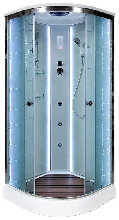 Душевая кабина KABINKA.KZ EM2011LED+GM (220х110 см), низкий поддон купить,NaN