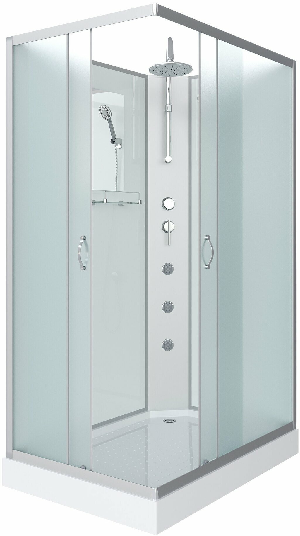 Душевая кабина Niagara NG-43975-14QBKTG (210 см х 90 см), низкий поддон
