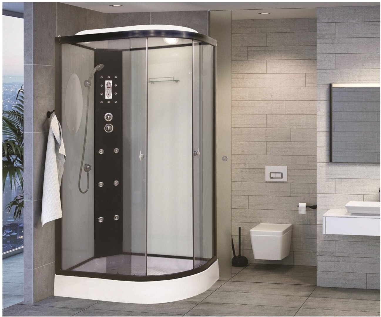 Душевая кабина Niagara NG-1903-01L (220 см х 120 см), низкий поддон