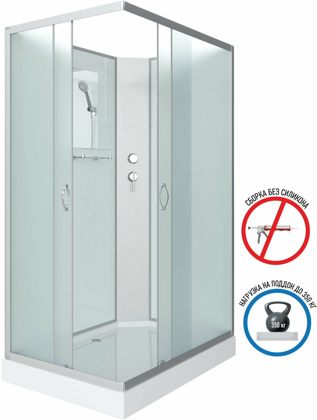 Душевая кабина Niagara NG-43975-14QBK (200 см х 90 см), низкий поддон купить,NaN