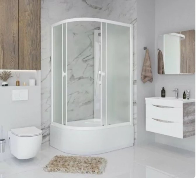 Душевая кабина KABINKA.KZ P100/80/40R/MT/BK (195х80 см), высокий поддон купить,NaN