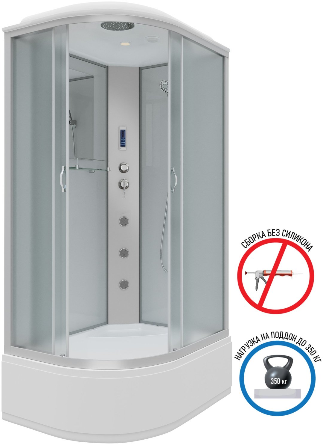 Душевая кабина Niagara NG-2310-14RF (215 см х 120 см), высокий поддон купить,NaN