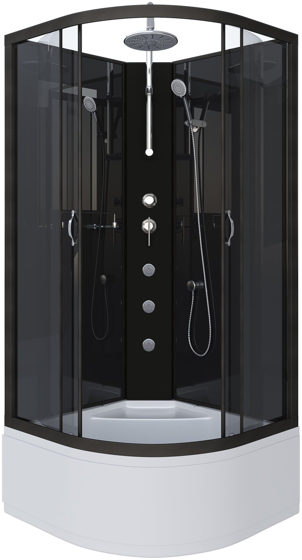 Душевая кабина Niagara NG-6508-14BKTG (210 см х 90 см), высокий поддон