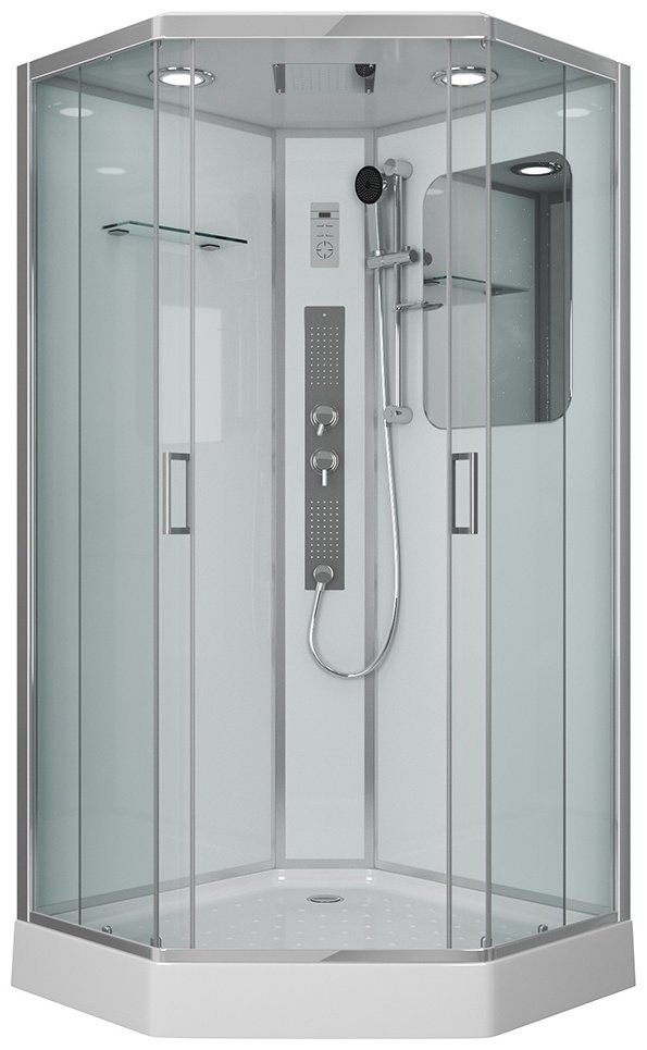 Душевая кабина Niagara NG-6002-01GD (220 см х 100 см), низкий поддон