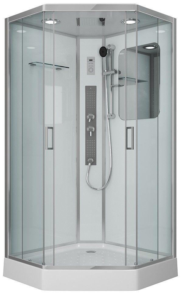 Душевая кабина Niagara NG-6002-01GD (220 см х 100 см), низкий поддон