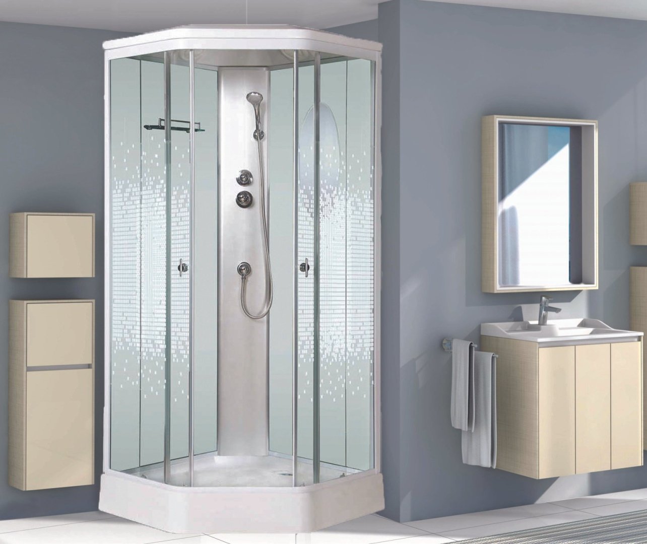 Душевая кабина Niagara NG-2306-01 (220 см х 90 см), низкий поддон
