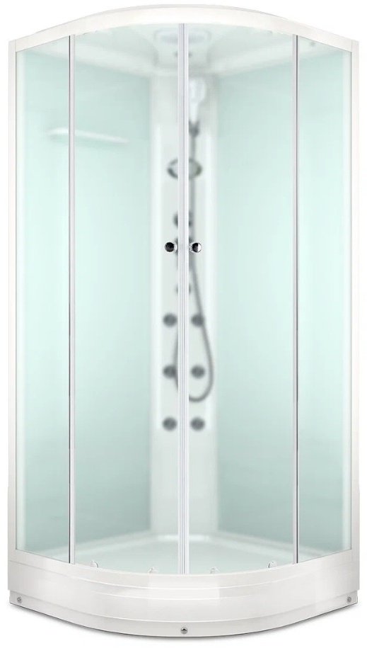 Душевая кабина Domani-Spa Delight Slim (174 см х 80 см), низкий поддон (пульт, чёрн.стенки, тонир.стекла) купить,NaN