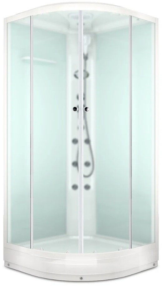 Душевая кабина Domani-Spa Delight Slim (174 см х 80 см), низкий поддон (пульт, чёрн.стенки, тонир.стекла) купить,NaN