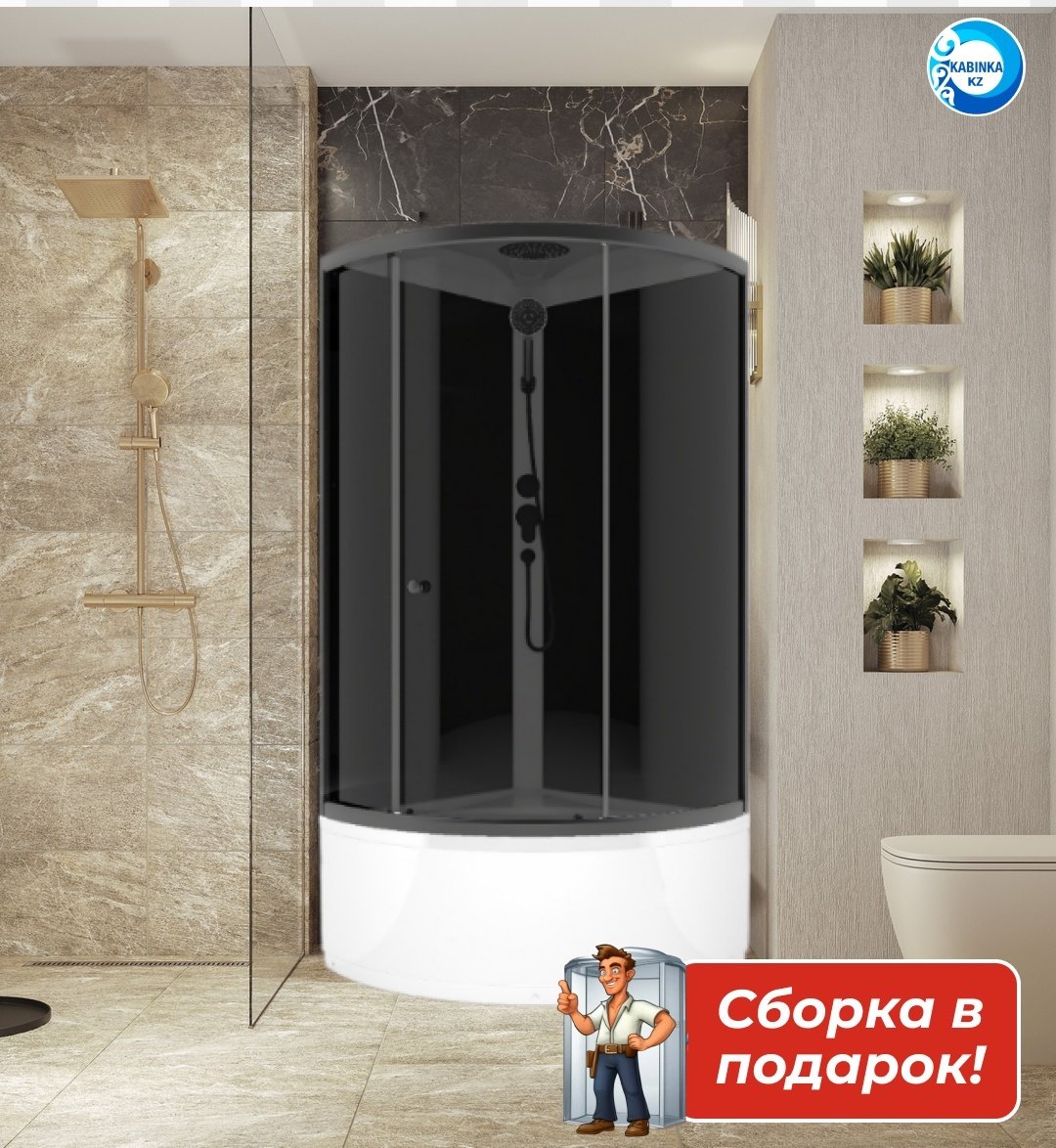 Душевая кабина KABINKA.KZ Simple high v1.2 (218х90 см), высокий поддон